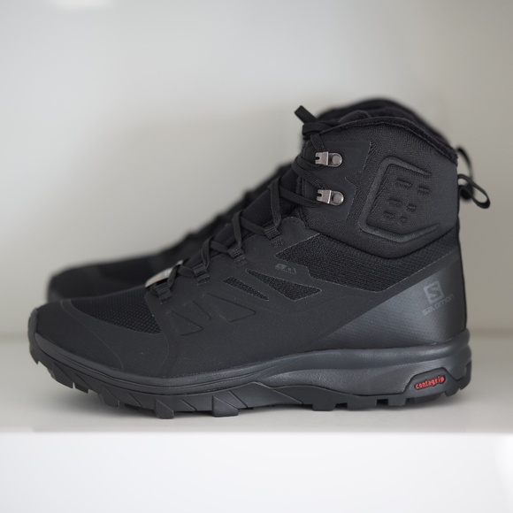 Salomon OUTblast TS CSWP Snow Boots Men US 10.5 EU 44 2/3 Black 409223